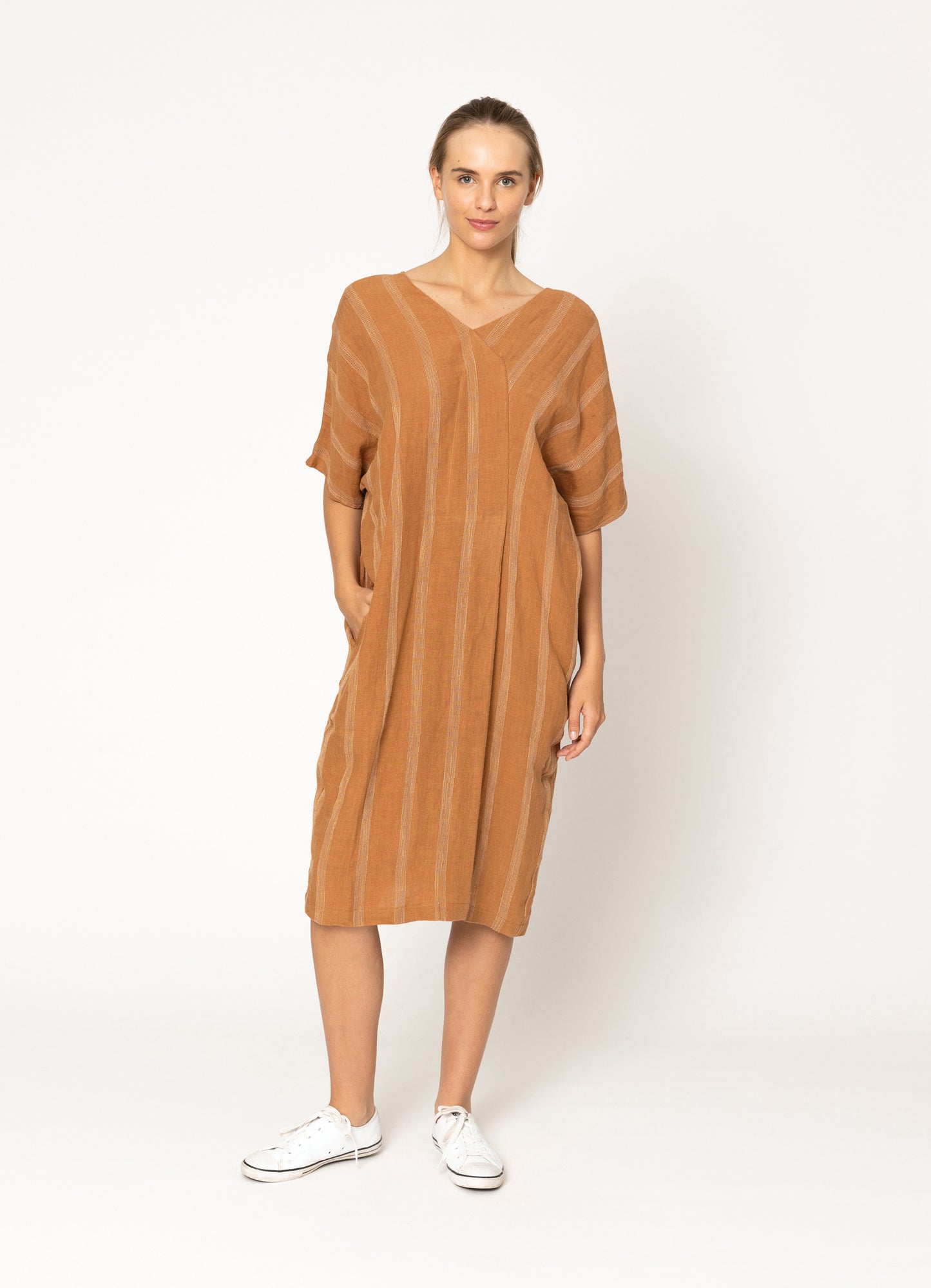 Cody Dress - Linen Stripe