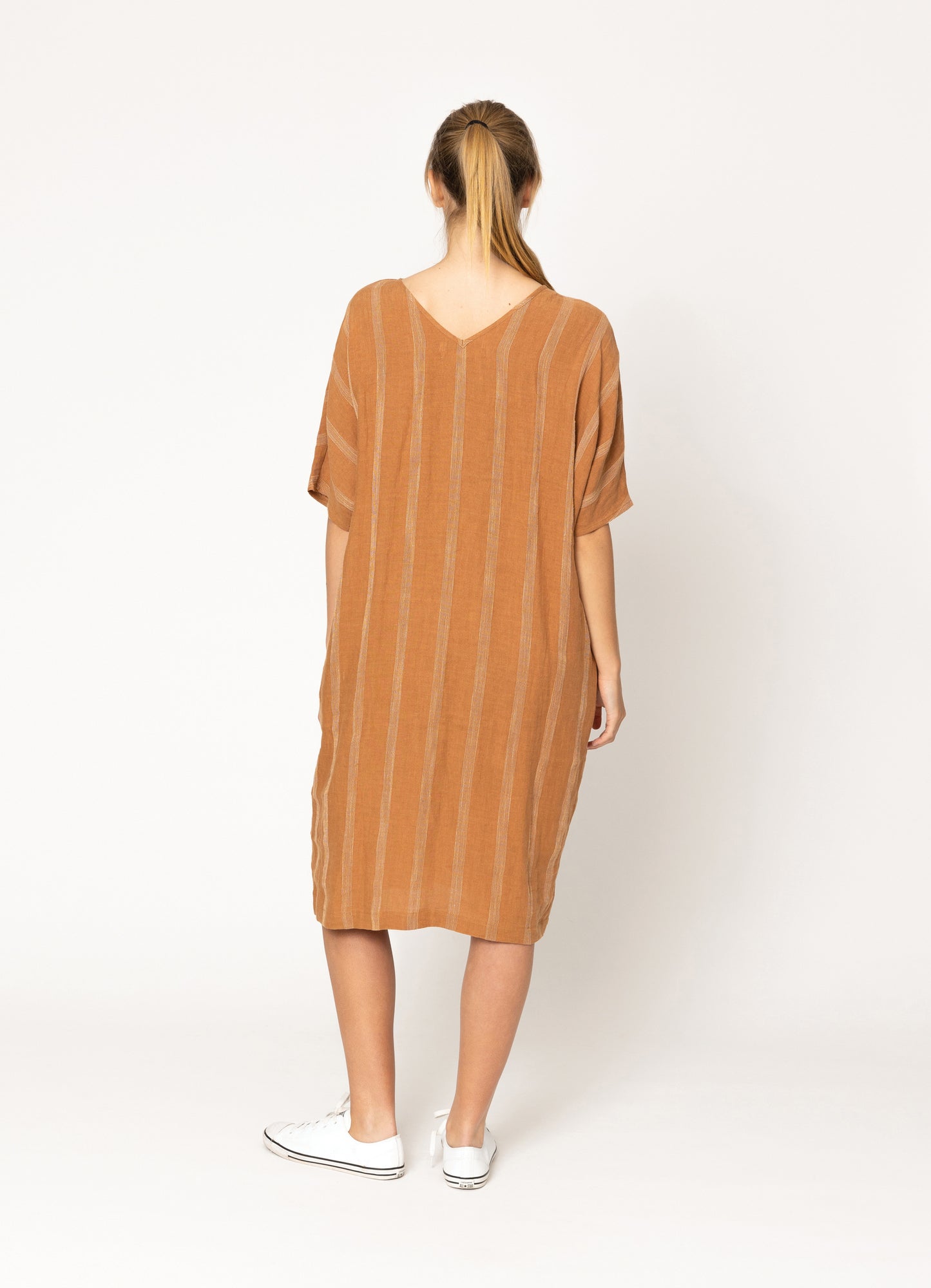 Cody Dress - Linen Stripe