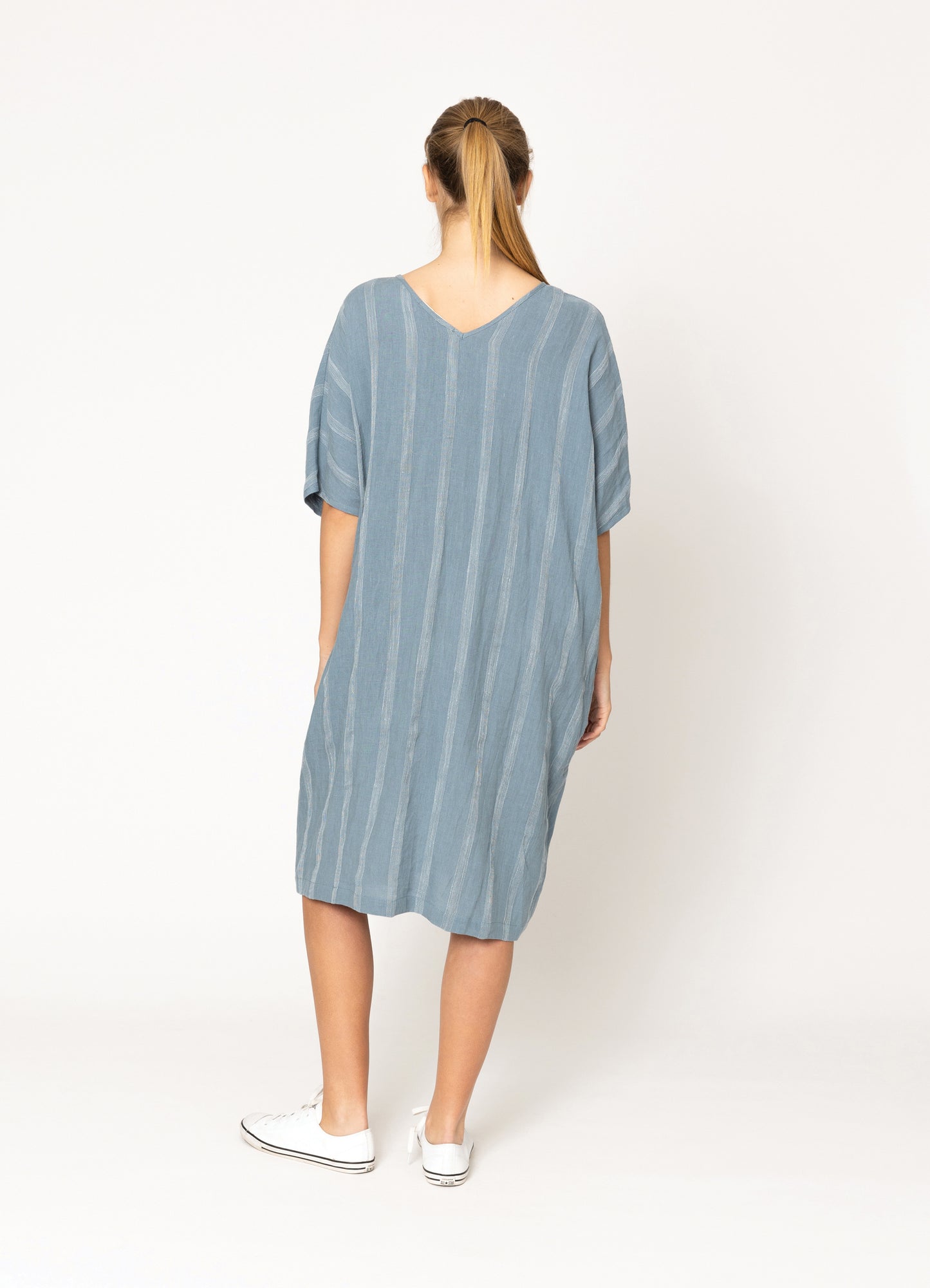 Cody Dress - Linen Stripe